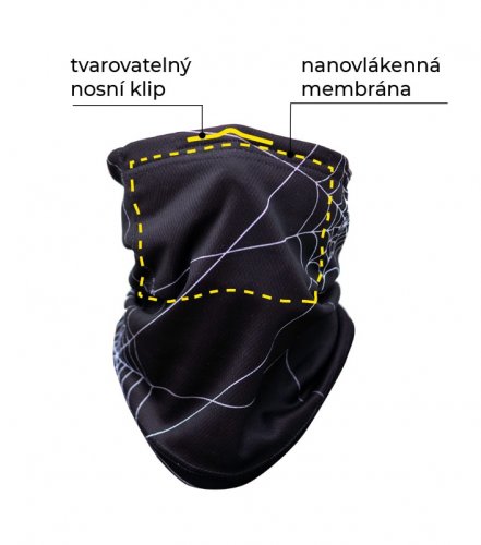 Nanospace Antivirový šátek, dětský - Lišky modrá FFP2