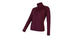 Sensor Merino Upper dámská mikina, celozip, Port red