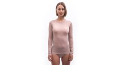 SENSOR MERINO AIR dámske tričko s dlhým rukávom dusty pink