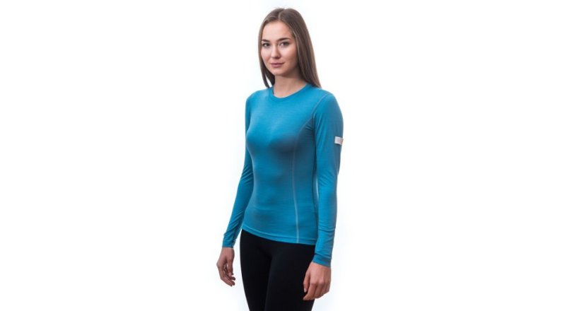 Sensor Merino Active dámské tričko s dlouhým rukávem, Modrá