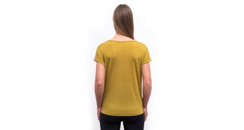Sensor Merino Air Traveller dámské tričko krátký rukáv Mustard