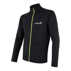 Sensor Profi pánská bunda černá, žlutý zip