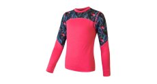 Sensor Merino Impress dětský set – tričko a spodky, Magenta/floral