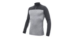Sensor Merino Bold pánske tričko s dlhým rukávom a zipsom, Cool Gray/Anthracite