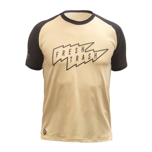 FRESH TRASH MEN´S, Horizon short sleeve tee sand/black