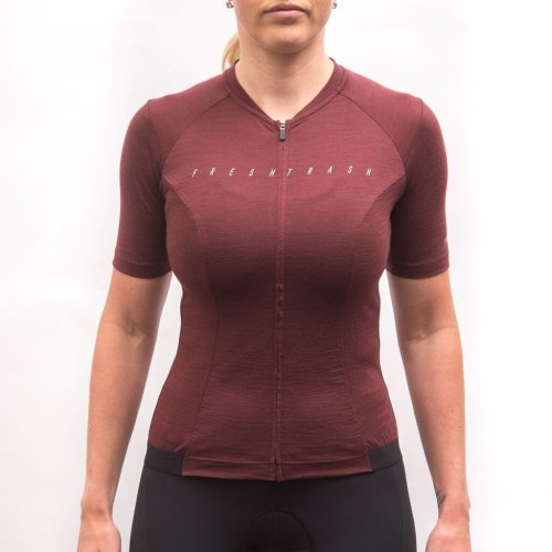 FRESH TRASH WOMEN´S, Lite Merino  Jersey, merlot red