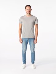 CityZen Davos pánské tričko slim fit šedá melanž