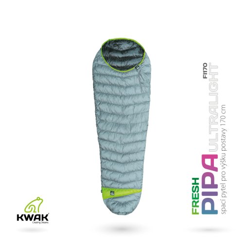 KWAK Spací pytel Ultralight Fresh Pipa FI170, černá, levý zip