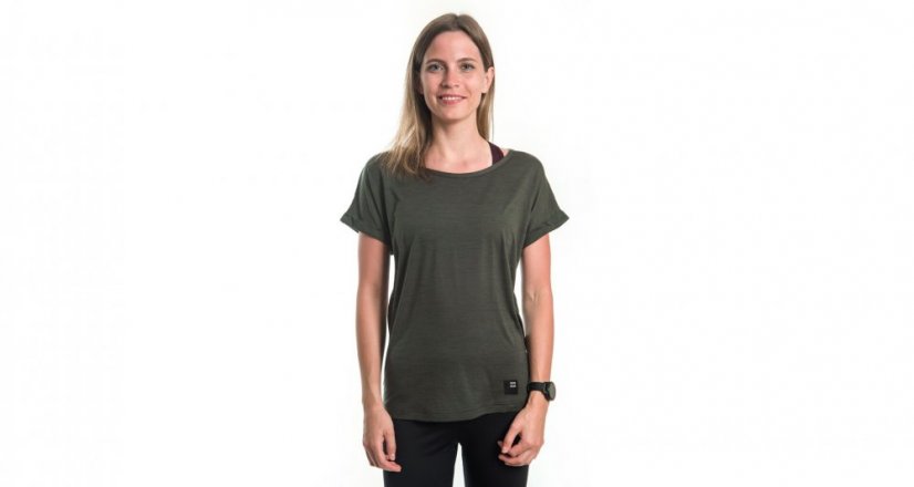 Sensor Merino Air Traveller dámské tričko krátký rukáv Olive green - Velikost: S