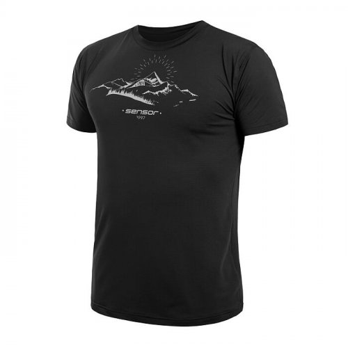 Sensor Coolmax tech Mountains, pánské tričko krátký rukáv