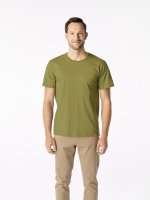 CityZen Agen pánske bavlnené tričko s okrúhlym výstrihom, olivová