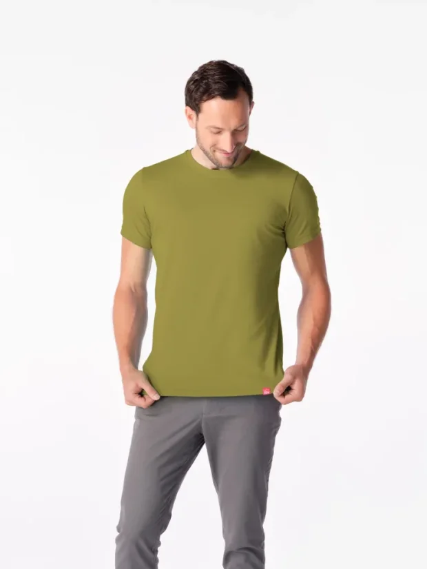 CityZen Davos pánske tričko slim fit olivové