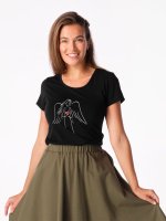 CityZen BREDA dámske tričko čierne s potlačou Anjel