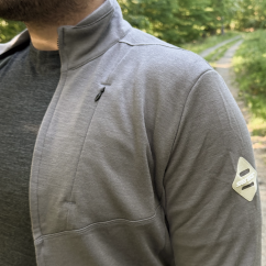 Sensor Merino Upper pánská mikina, celozip, Šedá