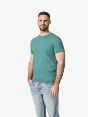 CityZen Davos pánske tričko slim fit minerálne modré