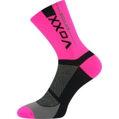 VoXX ponožky cyklistické STELVIO sportovní tm. neon růžová