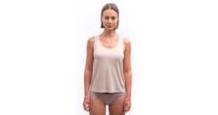 Sensor Merino Lite dámské triko bez rukávů mottled beige