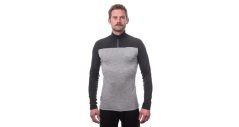Sensor Merino Bold pánske tričko s dlhým rukávom a zipsom, Cool Gray/Anthracite