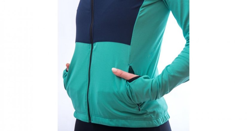 Sensor Coolmax Thermo dámská bunda s kapucí sea green/deep blue