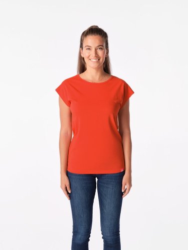 CityZen ALTA dámské bavlněné tričko s kimonovým rukávem, ohnivě oranžové