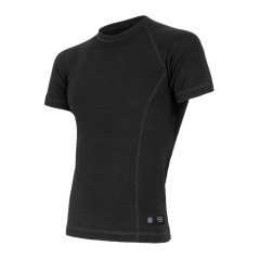 Sensor Merino Double Face pánske tričko, čierna