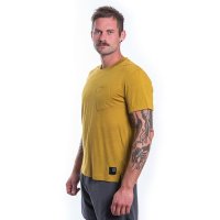 Sensor Merino Air Traveller pánské tričko krátký rukáv Mustard