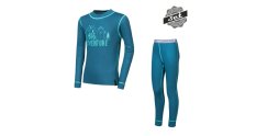Sensor Double Face Set Adventure dětský triko dl.rukáv + spodky safír