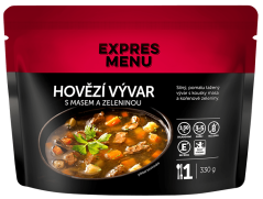 Expres menu Hovězí vývar s masem a zeleninou 1 porce 330g