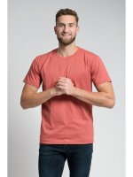 CityZen Agen pánské bavlněné triko, kr. rukáv, s kulatým výstřihem, cihlové