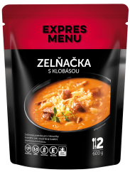 Expres menu Polévka zelná s klobásou - 2 porce, 600g