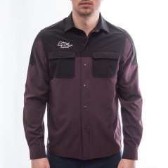 FRESH TRASH MEN´S, Rider long sleeve shirt wine red/black