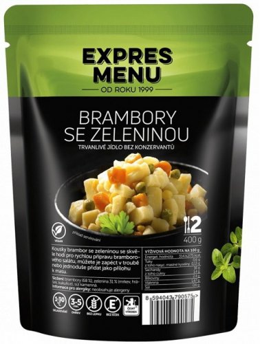 Expres menu Brambory se zeleninou - 2porce,  400g