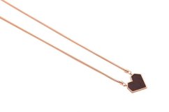 BeWooden řetízek Rose srdce