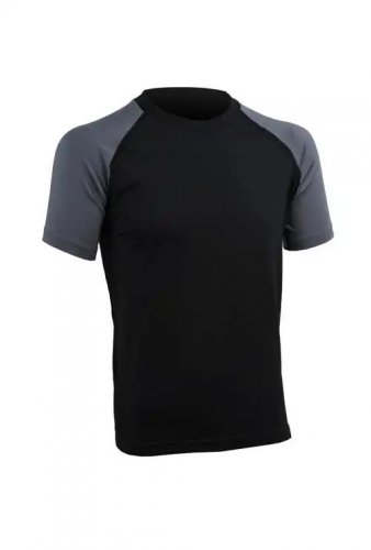 Nanosilver pánské tričko kr. rukáv černo/šedé