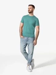 CityZen Davos pánske tričko slim fit minerálne modré