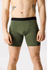 GoldBee Boxerky dlouhé, army