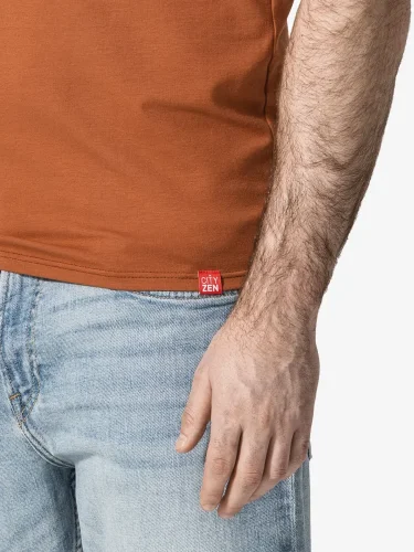 CityZen Davos pánské tričko slim fit skořicové