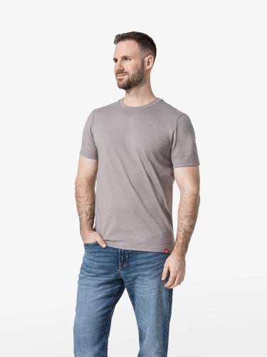 CityZen Agen pánske bavlnené tričko s okrúhlym výstrihom, popolavo sivé