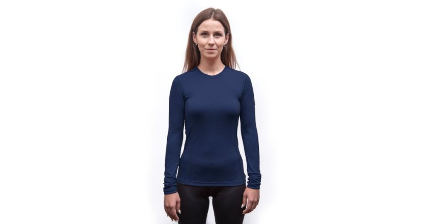 Sensor Merino Active dámské tričko s dlouhým rukávem, Deep blue