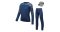 Sensor Merino Impress set dětský triko dl.rukáv + spodky Deep blue/floral