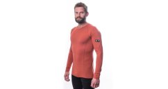 Sensor Merino Active pánské triko s dlouhým rukávem, Terracotta