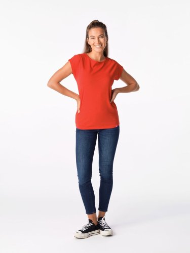 CityZen ALTA dámské bavlněné tričko s kimonovým rukávem, ohnivě oranžové