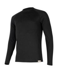 Lasting ATAR pánske merino tričko dl. rukáv čierna
