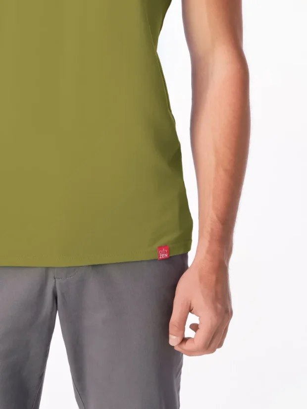 CityZen Davos pánske tričko slim fit olivové