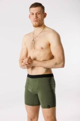 GoldBee Boxerky dlouhé, army