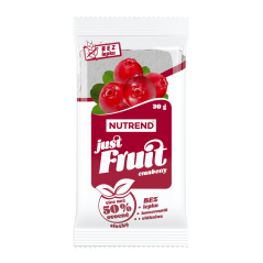 Nutrend Just Fruit Šťavnatá tyčinka s 50 % ovoce, 30g, brusinka