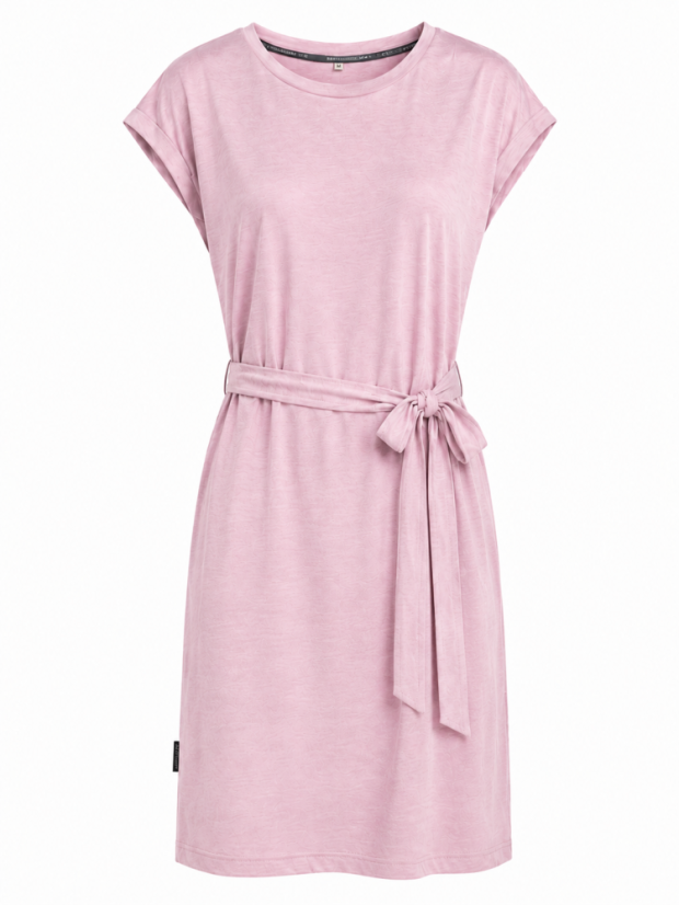 Sensor Merino Air dámské šaty s krátkým rukávem dusty pink