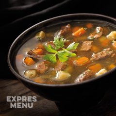 Expres menu Hovězí vývar s masem a zeleninou 1 porce 330g
