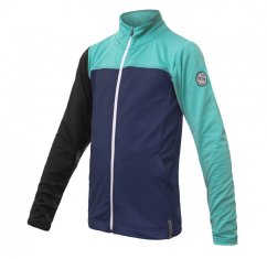 Sensor Coolmax Thermo Dětská mikina s dlouhým zipem deep blue/sea green/černá