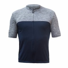 Sensor Cyklo Motion pánský dres krátký rukáv, celozip, Deep blue/šedá